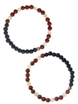 The Healer’s Collection N61 Virility/hormonal Balance Set Of 2 Healer's Bracelets In Black