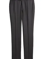 Peter Millar Harker Flat Front Wool Dress Pants In Blue