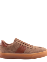 Tod's Beige Suede Sneakers In Brown