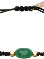 Isabel Marant Black & Green Chumani Bracelet In Bkam Black/amazon