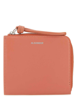 Jil Sander Logo Print Square Wallet In Pink