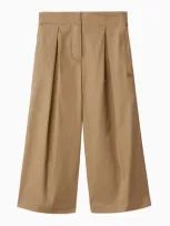 Burberry Kids' Beige Cotton Trousers With Pleats