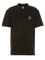 Kenzo Black  Paris Boke Flower Crest Polo