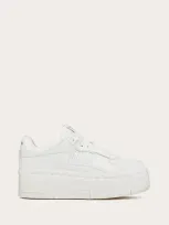 Valentino Garavani Freedots Xl Calfskin Trainer Woman White 40.5