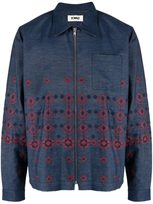 Ymc You Must Create Bowie Embroidered Denim Jacket In Blue