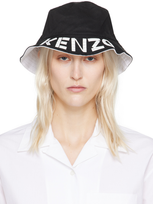 Kenzo Black & White  Paris Reversible Graphy Bucket Hat