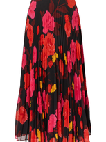 Erdem Pleated Midi Skirt In Black