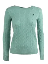 Ralph Lauren Cable-knit Wool-cashmere Sweater In Greenscape Melange