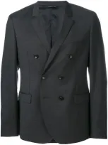 Tonello Double-breasted Blazer In Grey