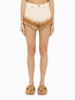 Alanui Denim Shorts In Cinnamon