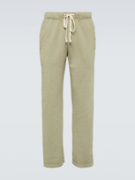 Les Tien Khaki Classic Sweatpants In Citron Sage