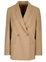 Totême Double-breasted Blazer In Beige