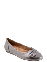 Softwalk Sofia Bow Ballet Flat In Silver