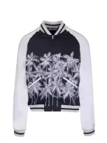 Palm Angels Casual Printed Bomber In Black