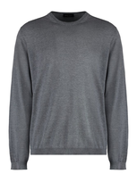 Roberto Collina Wool Crew-neck Sweater In Grey