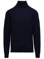 Roberto Collina Long Sleeved Knitted Jumper In Blue