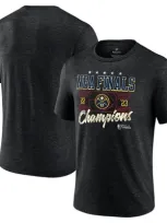 Fanatics Branded  Black Denver Nuggets 2023 Nba Finals Champions Short Corner Gold Luxe Tri-blend T-