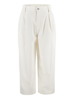 Bottega Veneta Wide Leg Trousers In White