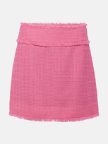 Dolce & Gabbana Wool-blend Tweed Miniskirt In Pink