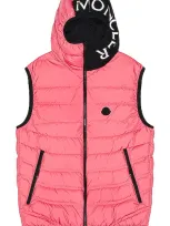 Moncler Pink Nuberia Down Vest In Desert Rose