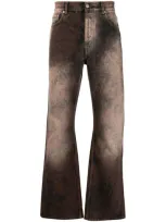 Séfr Straight-leg Washed Jeans In Brown