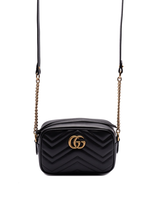 Gucci `gg Marmont` Mini Shoulder Bag In Black  