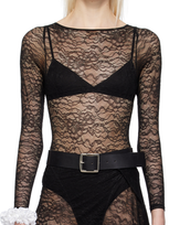 Gil Rodriguez Black Sheer Bodysuit