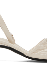 Totême Off-white 'the Gathered Scoop' Heeled Sandals In 007 Snow