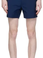 Tom Ford Logo-buckle Compact-poplin Swim Shorts In Yves Blue