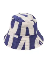 Dries Van Noten Blue Logo Bucket Hat In Multi