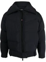 Moncler Grenoble Logo Embroidered Zip In Black