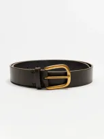 Billy Reid Distressed Leather Belt In Cinnamon