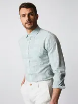 Reid Tuscumbia Shirt In Isle Blue/tinted White