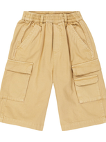 Marc Jacobs Kids' Cotton Bermuda Shorts In Beige