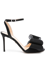 Mach & Mach Le Cadeau Satin Pumps In Black