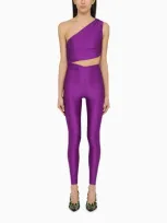 The Andamane Purple Symmetrical Close-fitting Jumpsuit In Brown