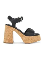 Stella Mccartney Skyla Alter Sporty Mat Sandal In Black