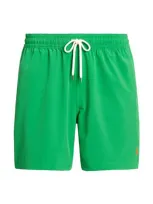 Polo Ralph Lauren 5.5-inch Traveler Swim Trunk Man Swim Trunks Emerald Green Size L Recycled Polyest