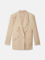 Stella Mccartney Double-breasted Blazer In Sand