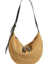 Rag & Bone Spire Straw Hobo Bag In Natural