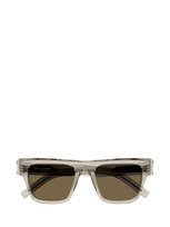 Saint Laurent Eyewear Square Frame Sunglasses In Beige