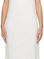 Song For The Mute White High Neck Midi Dress