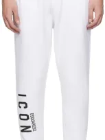 Dsquared2 Icon Printed Cotton-fleece Sweatpants In White