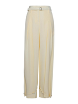 Jil Sander Belted Trousers In Cream