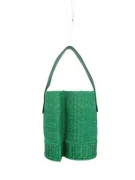 Sacai Interwoven Letter Motif Bucket Bag In Green