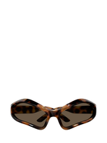 Balenciaga Eyewear Geometric Frame Sunglasses In Brown