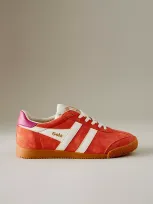 Gola Elan Suede Trainers In Orange