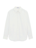 Saint Laurent Women's Boyfriend Shirt In Cotton Poplin In White