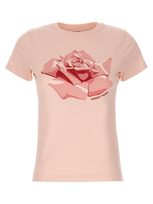 Kenzo Rose-print Cotton T-shirt In Pink