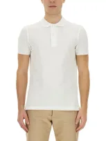 Tom Ford Towelling Ss Polo Shirt In White